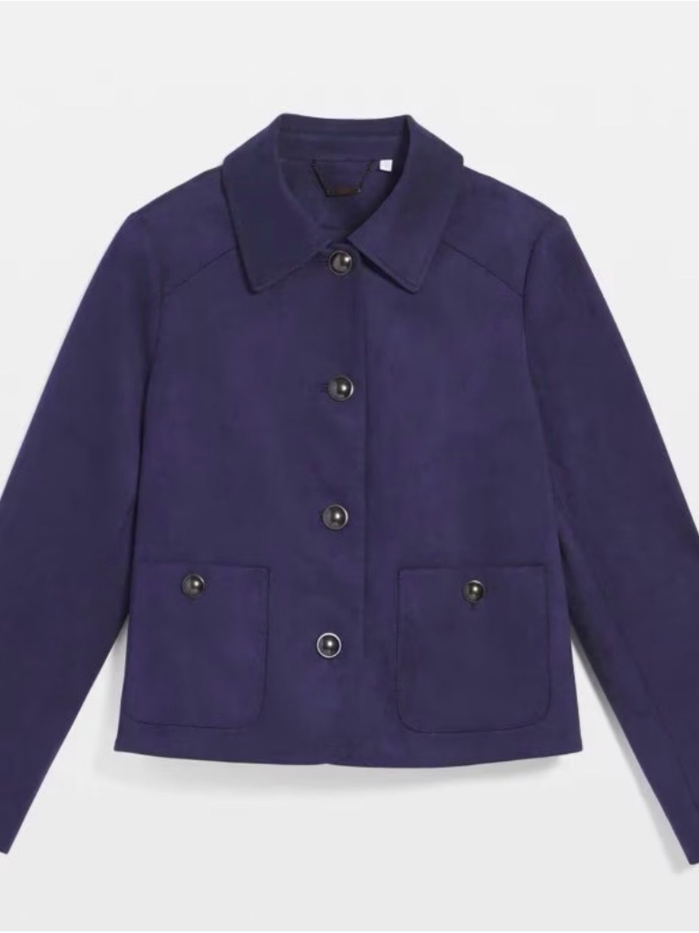 Chico’s Navy Suede-like Cropped Jacket - XL